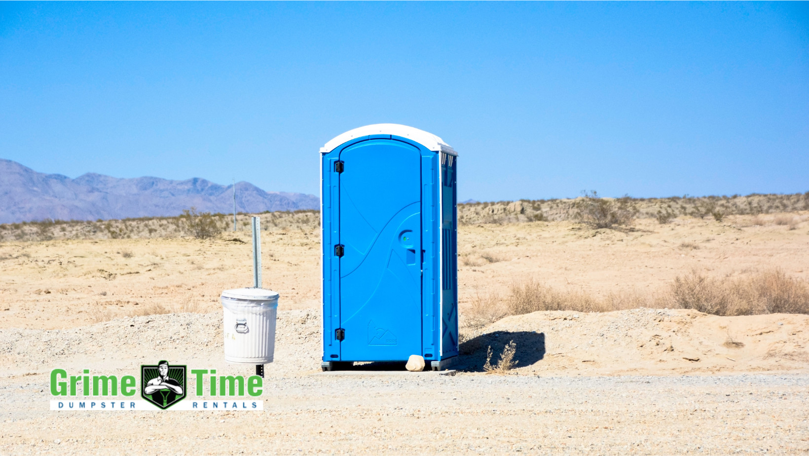 Porta Potty Outside in Desert